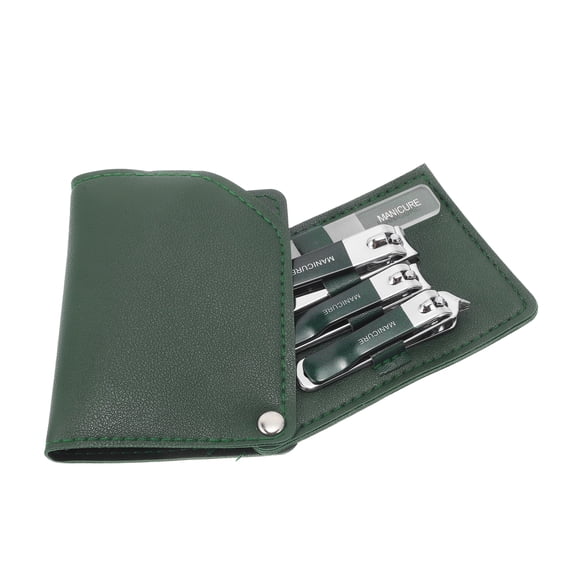 Unique Bargains 4pcs Exquisite Stainless Steel Nail Clippers Set Green