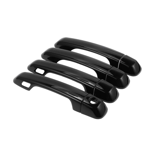 Unique Bargains 4pcs Exterior Door Handle Cover Car Door Handle Protector for Toyota 4Runner 10-19 with 2 Keypad Black