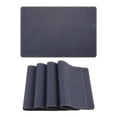 thumbnail image 1 of Unique Bargains 4pcs Faux Leather Heat Resistant Placemats Blue 17.7"x11.8", 1 of 6