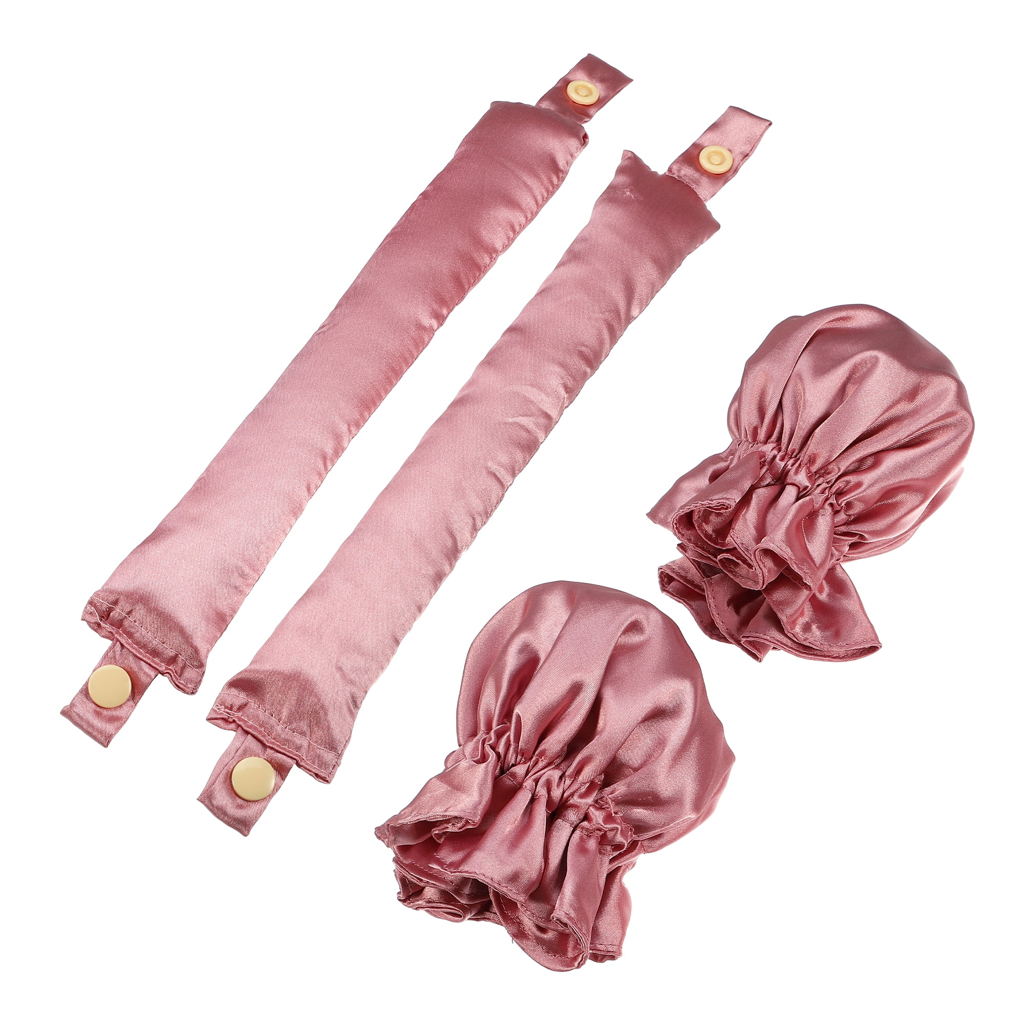 Unique Bargains 4pcs Heatless Hair Curler Satin Heatless Curling Rod