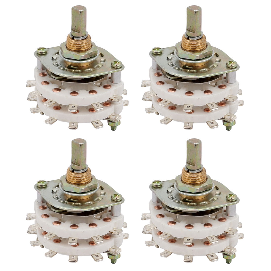 Unique Bargains 4pcs KCZ 2 Pole 6 Position Dual Decks Band Channel ...
