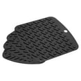 thumbnail image 1 of Unique Bargains 4pcs Kitchen Pot Pan Mat Placemat Table Trivet Insulation Silicone Dish Pad Heat Resistant Coasters-Black, 1 of 5