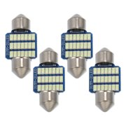 Unique Bargains 4pcs LED Festoon Light 31mm 3014 Car LED Bulb Interior Dome Map Door Lamp Courtesy Lights Blue