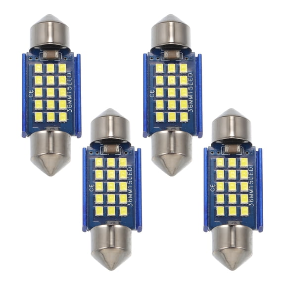 Unique Bargains 4pcs LED Festoon Light 36mm 1210 Car LED Bulb Interior Dome Map Door Lamp Courtesy Lights White