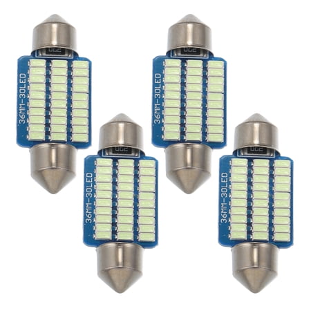 Unique Bargains 4pcs LED Festoon Light 36mm 3014 Car LED Bulb Interior Dome Map Door Lamp Courtesy Lights Blue