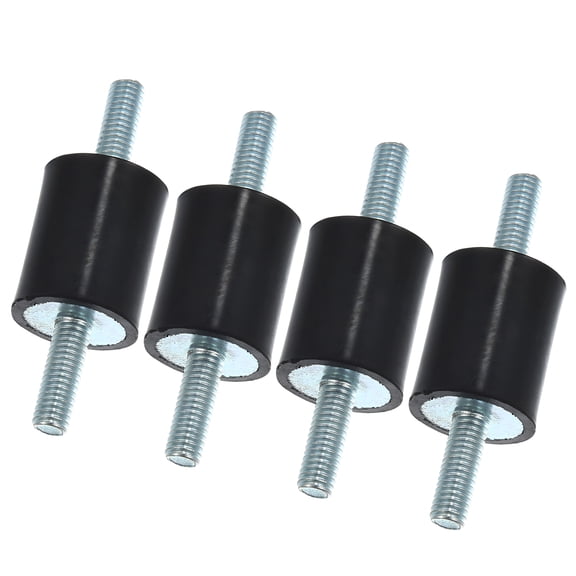 Unique Bargains 4pcs M6 Car Anti Vibration Rubber Isolator Damper 20x25mm Rubber Bobbin Mount Shock Absorb Mounts