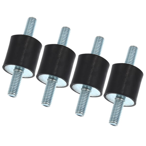 Unique Bargains 4pcs M8 Car Anti Vibration Rubber Isolator Damper 25x25mm Rubber Bobbin Mount Shock Absorb Mounts