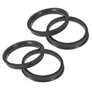 Unique Bargains 4pcs Plastic 63.4mm to 72.6mm Car Hub Centric Rings Wheel Spacer Black
