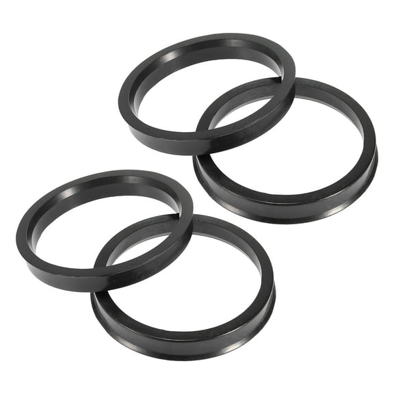 Unique Bargains 4pcs Plastic 64.1mm to 74.1mm Car Hub Centric Rings Center Spacer Black