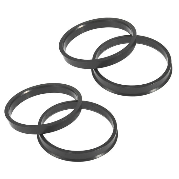 Unique Bargains 4pcs Plastic 71.5mm to 78.1mm Car Hub Centric Rings Wheel Spacer Black