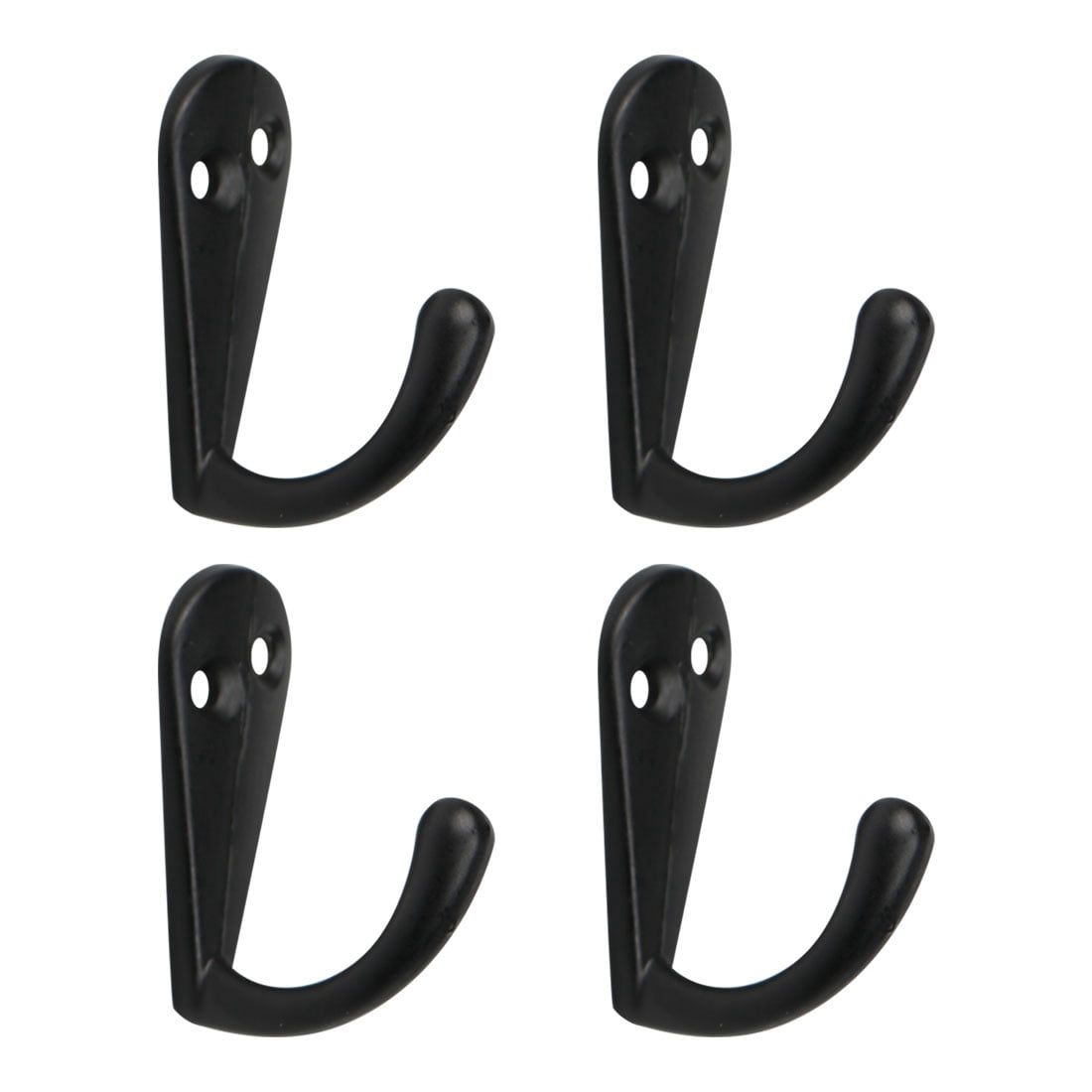 Unique Bargains 4pcs Robe Hook Metal Vintage Design Wall-mounted Hooks for Towel and Keys