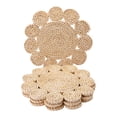 thumbnail image 1 of Unique Bargains 4pcs Round Placemats Khaki 15"x15", 1 of 5