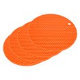 thumbnail image 1 of Unique Bargains 4pcs Silicone Trivets for Hot Pots, Hot Pads Pot Holders, Heat Resistant Trivets for Hot Dishes-Orange, 1 of 5