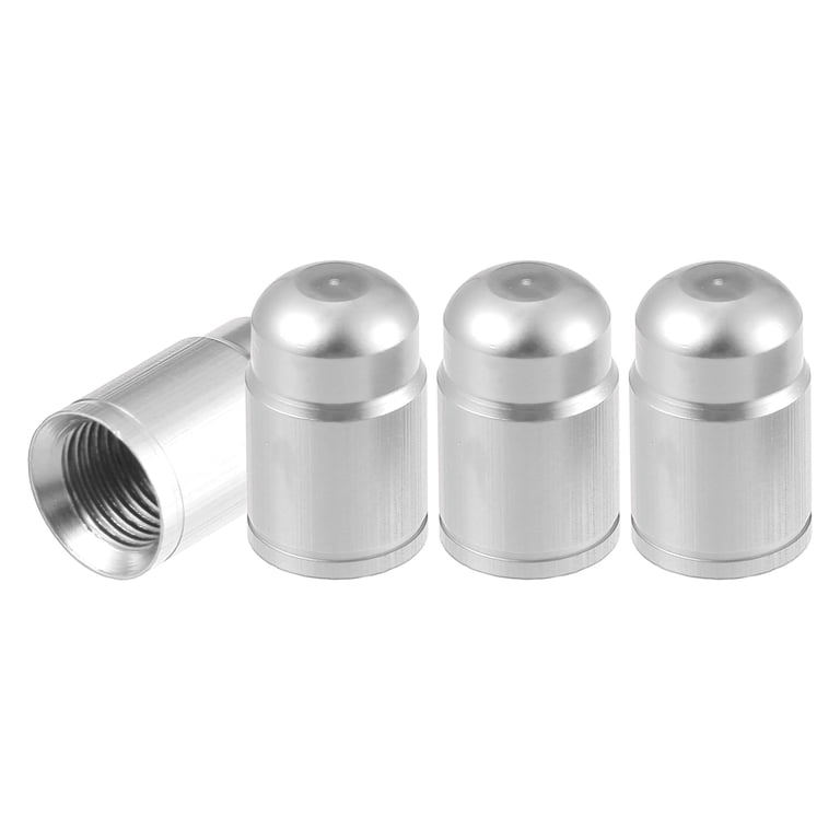 4 Metallic Tire Valve Caps – Universal Fit For Car, Bicycle & Motorcycle – Aluminum Alloy