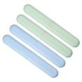 thumbnail image 1 of Unique Bargains 4pcs Toothbrush Travel Case Traveling PP Portable Holders Cases Green Blue 8.07''x1.22''x0.83'', 1 of 7