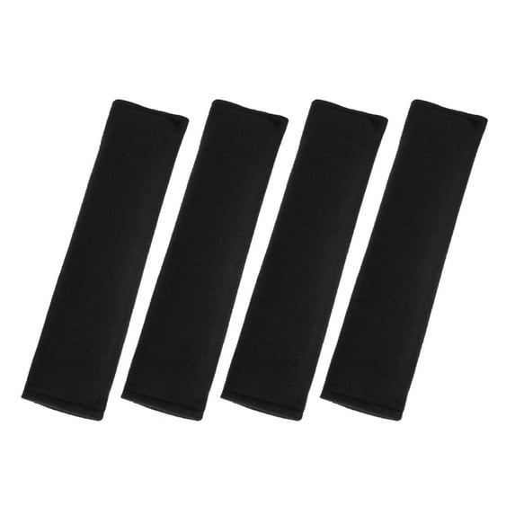 Unique Bargains 4pcs Universal Seat Belt Cover Shoulder Pad Strap Protector for Car Black
