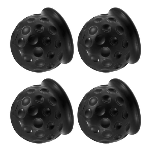 Unique Bargains 4pcs Universal Trailer Hitch Ball Cover Waterproof Dustproof 50mm ID Black for Car Truck RV Boat