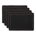 thumbnail image 1 of Unique Bargains 4pcs Washable Kitchen Table Mat Black 15.7"x11.8", 1 of 6