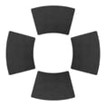 thumbnail image 1 of Unique Bargains 4pcs Wedge Placemats Black 17.7"x11.8", 1 of 6