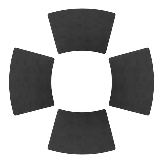 Unique Bargains 4pcs Wedge Placemats Black 17.7"x11.8"