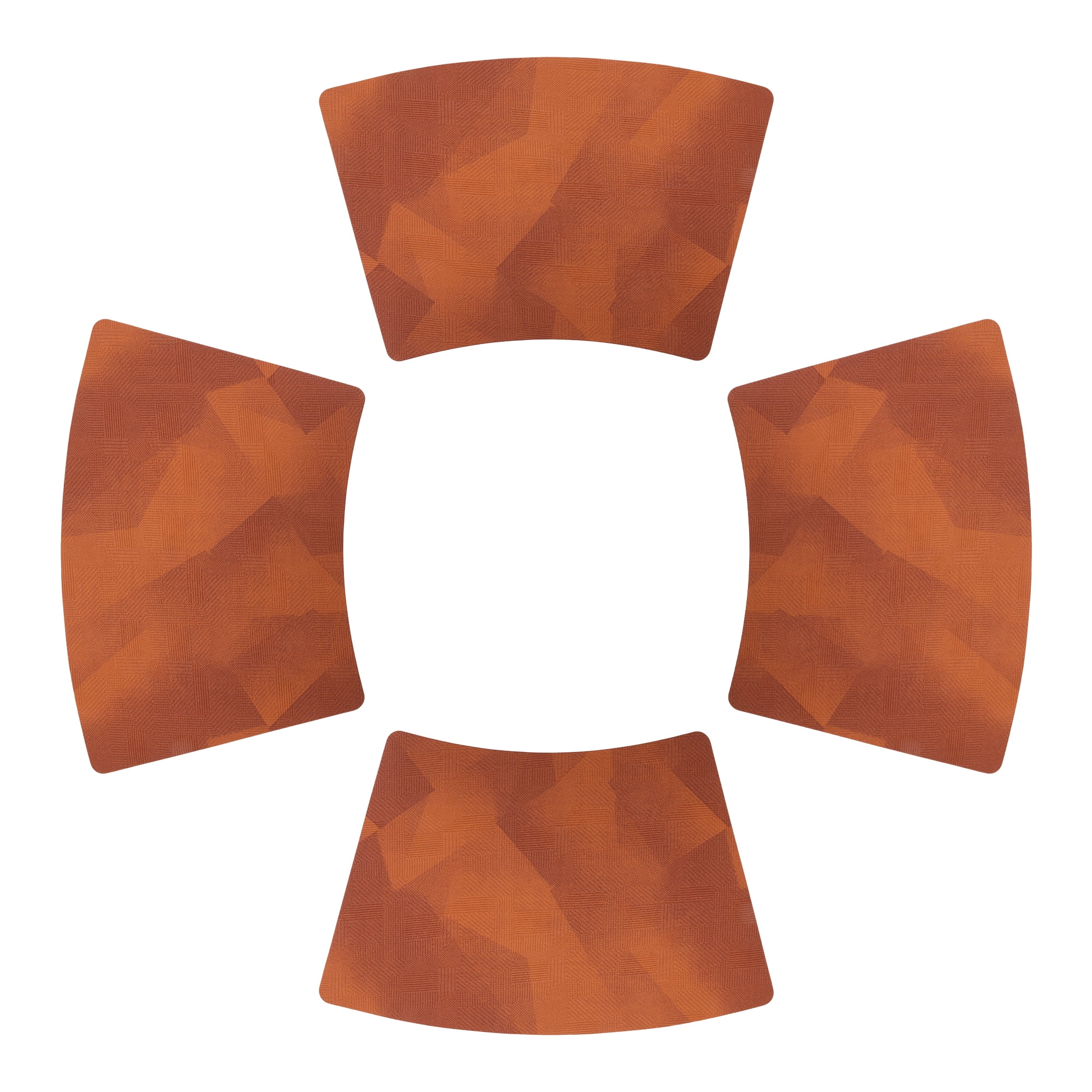 Unique Bargains 4pcs Wedge Placemats Caramel Brown 17.7"x11.8"