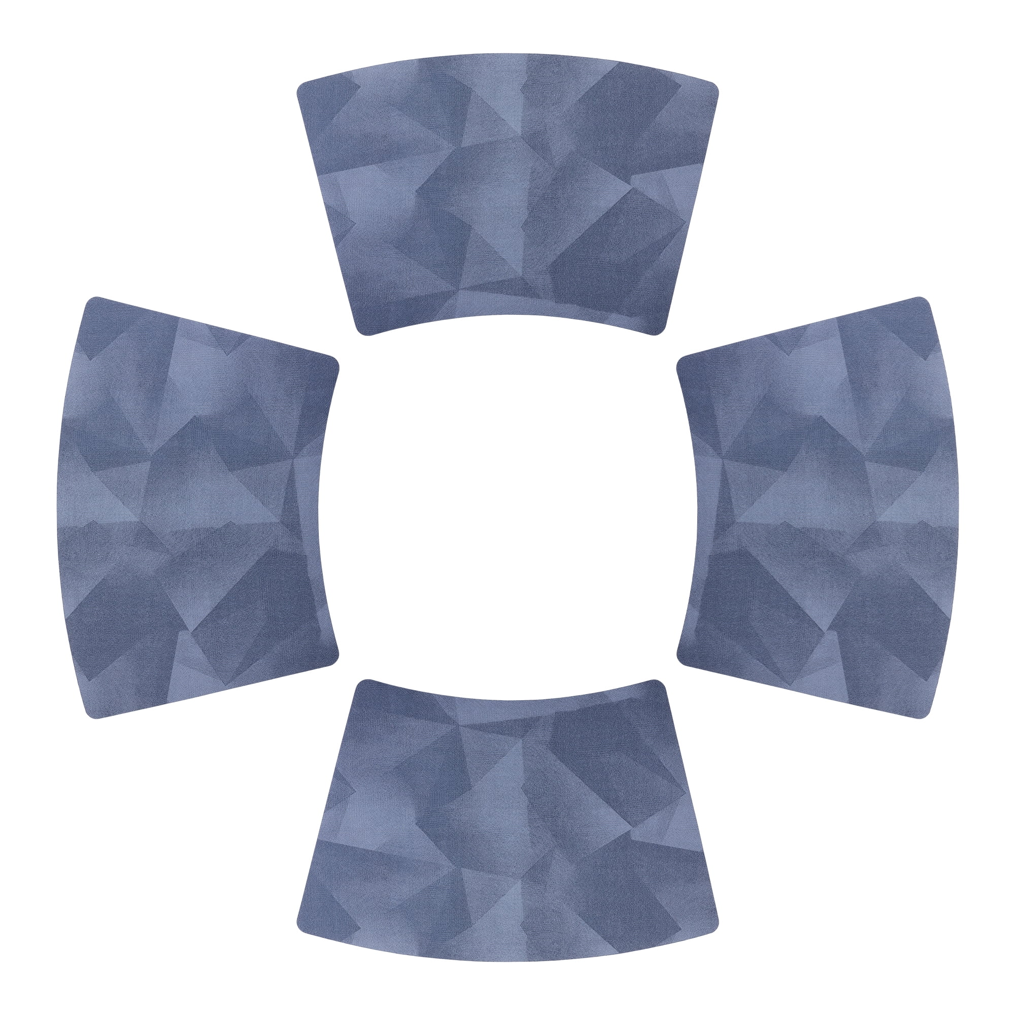Unique Bargains 4pcs Wedge Placemats Dark Blue 17.7"x11.8"