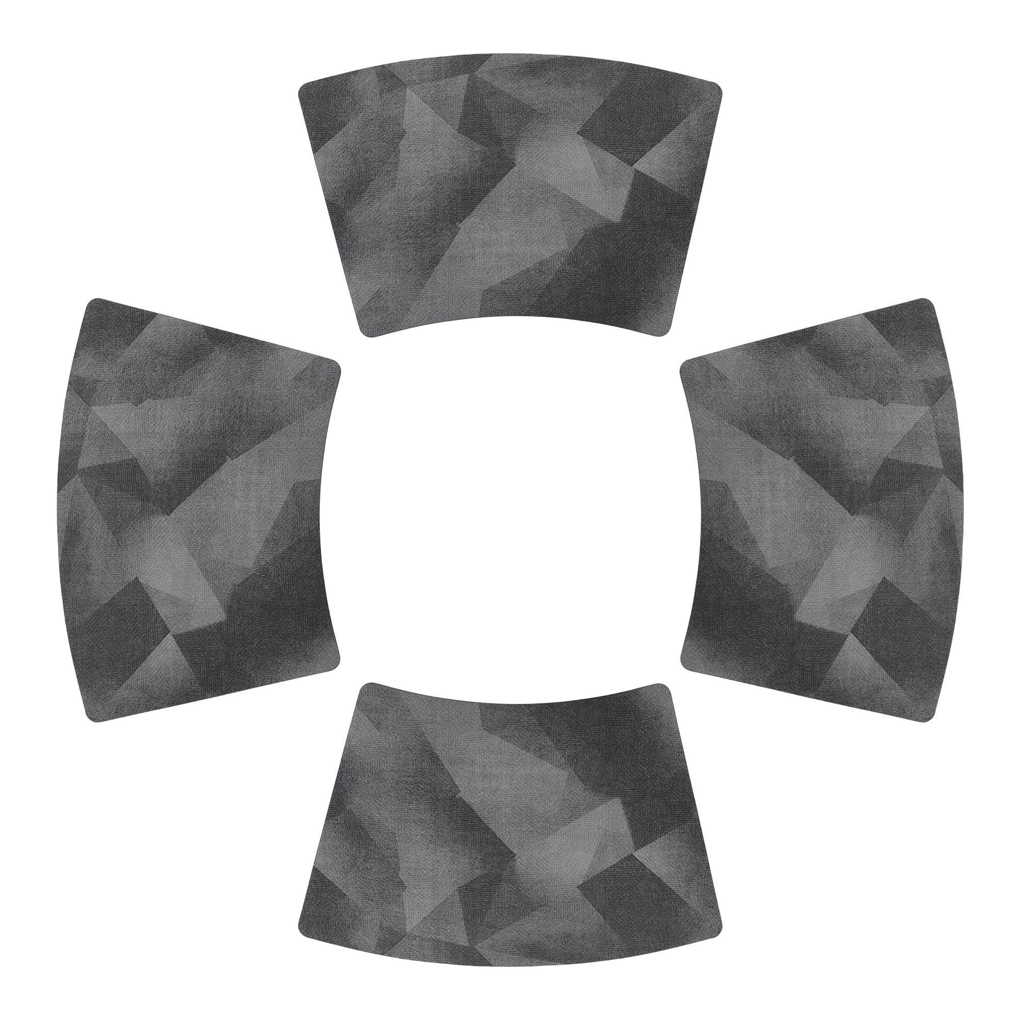 Unique Bargains 4pcs Wedge Placemats Dark Gray 17.7"x11.8"