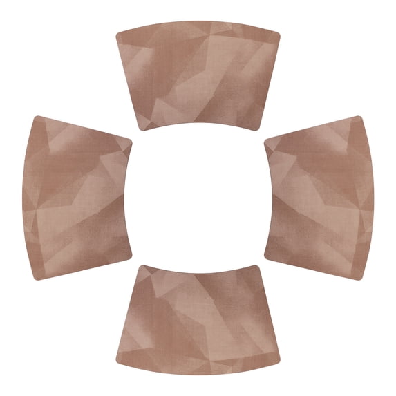 Unique Bargains 4pcs Wedge Placemats Khaki 17.7"x11.8"