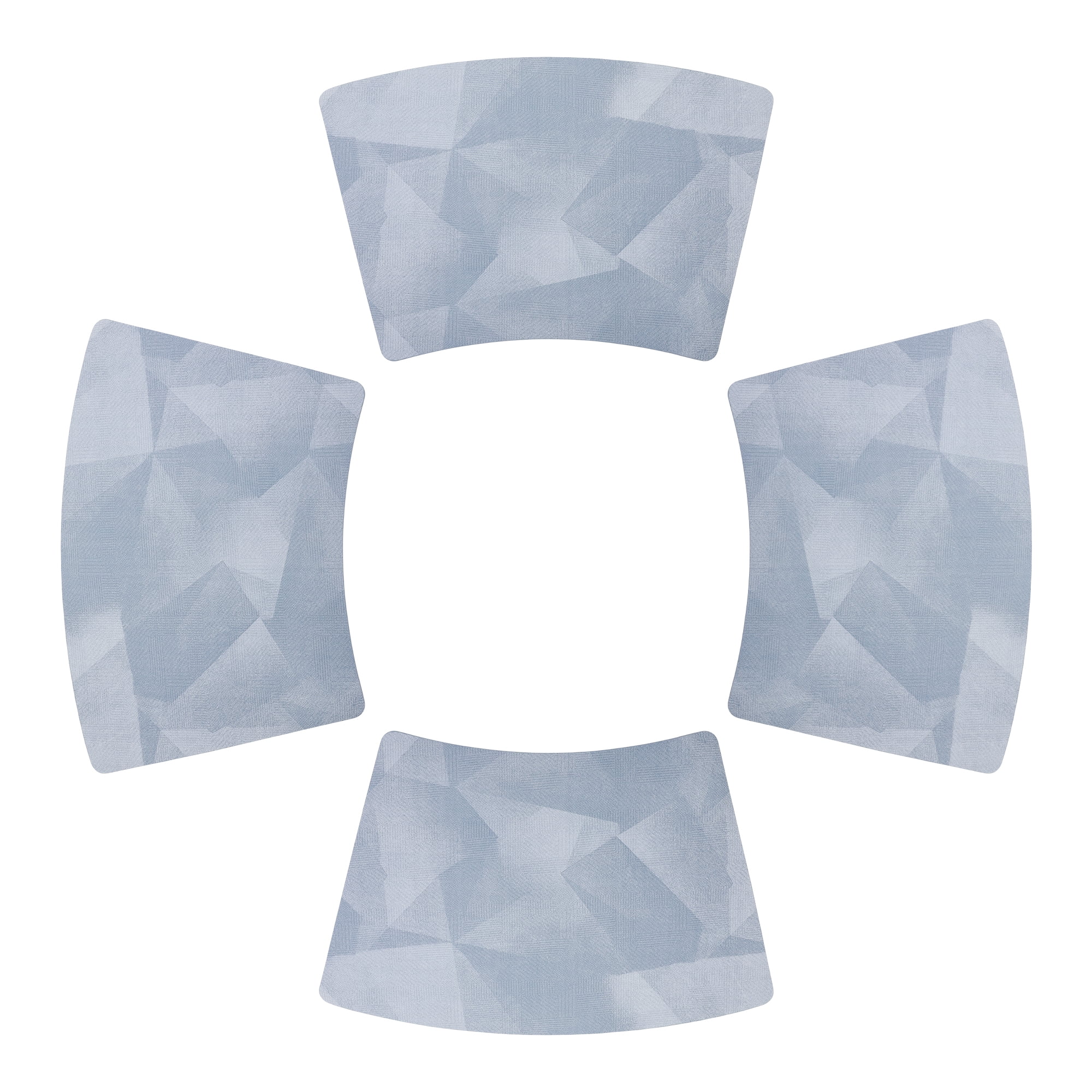 Unique Bargains 4pcs Wedge Placemats Light Blue 17.7"x11.8"