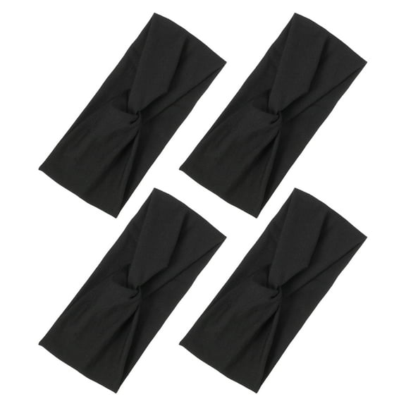 Unique Bargains 4pcs Wide Headbands Twisted Knot Wide Headbands for Women