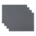thumbnail image 1 of Unique Bargains 4pcsWashable Cotton Linen Placemats Dark Gray 17.7"x13", 1 of 6