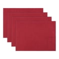thumbnail image 1 of Unique Bargains 4pcsWashable Cotton Linen Placemats Red 17.7"x13", 1 of 6