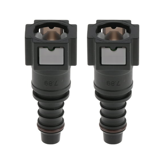 Unique Bargains 5/16" Fuel Line Quick Connector ID Hose for 5/16" SAE Male Connector Straight Push-On Connector Seal Fittings Plastic Black Grey 2 Pcs