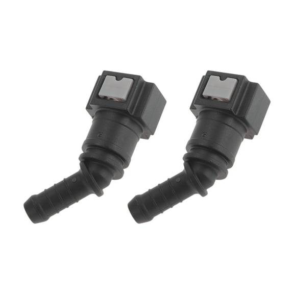 Unique Bargains 5/16" Fuel Line Quick Connector ID Hose for 5/16" SAE Male Connector 45 Degree Elbow Connector Seal Fittings Plastic Black Gray 2Pcs