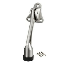 Unique Bargains 5.3 inch Zinc Alloy Easy-Step Door Stop Kick Down Lock Holder Silver Tone