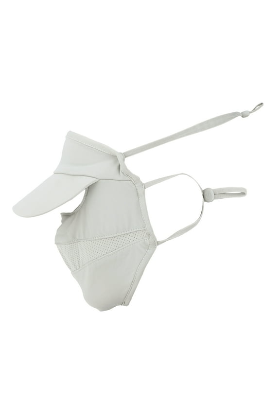 5.51" Full Face Mask Brim Design Neck Cover Sun UV Protection Gray