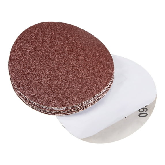 Unique Bargains 5-Inch PSA Sanding Disc Aluminum Oxide Adhesive Back Sandpaper 60 Grits 10 Pcs