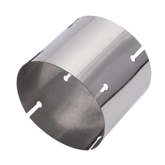 Unique Bargains 5" Inlet Straight Pipe Tube T304 Stainless Steel Car Muffler Straight Pipe Tubing Piping 4" Length Double Cutted Surface Polishing Silver Tone