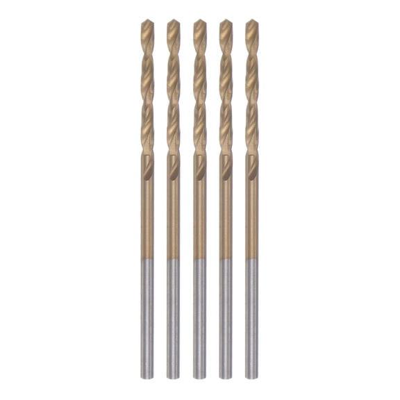 Unique Bargains 5 Pack 1.7mm Titanium Coated M42 High Speed Steel 8% Cobalt (HSS-E) Twist Drill Bits