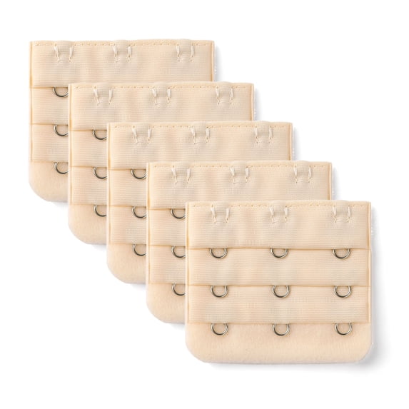 Unique Bargains 5-Pack Bra Extenders Strap Extension 3-Hook 3-Row for Women