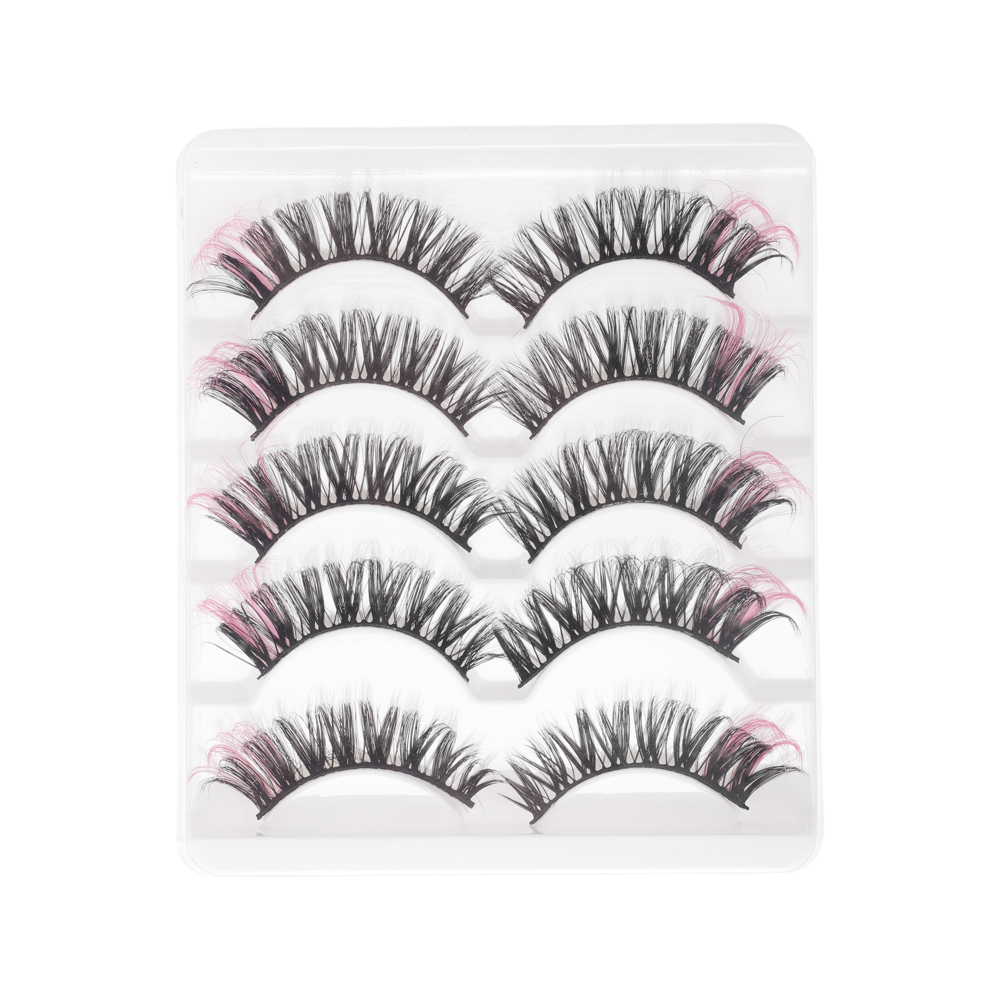 Unique False Lashes Unique Bargains 5 Pair 3D Curly Mixed Color False Eyelashes for Makeup ...