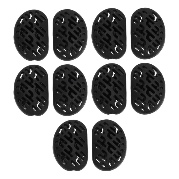 Unique Bargains 5 Pair Eyeglass Nose Pads Embedded Pattern Nose Pad Replacements 0.59"x0.35"x0.18" Black