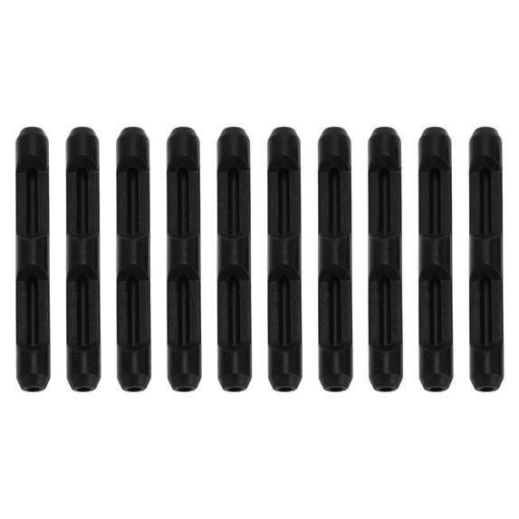 Unique Bargains 5 Pair Eyeglass Temple Tips Double-sided Opening Pattern Anti-slip Ear Hooks 2.20"x0.24" Black