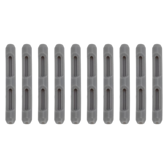 Unique Bargains 5 Pair Eyeglass Temple Tips Double-sided Opening Pattern Anti-slip Ear Hooks 2.20"x0.24" Gray