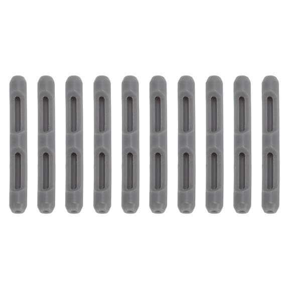 Unique Bargains 5 Pair Eyeglass Temple Tips Double-sided Opening Pattern Anti-slip Ear Hooks 2.20"x0.24" Gray