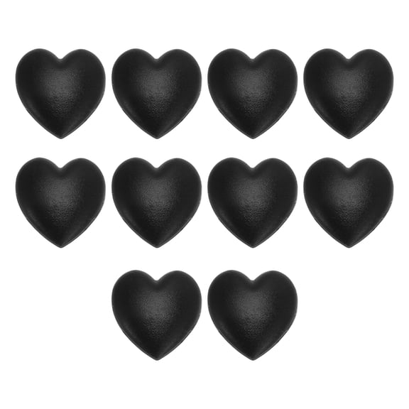 Unique Bargains 5 Pair Eyeglass Temple Tips Heart Pattern Anti-slip Ear Hooks 0.47"x0.49"x0.22" Black