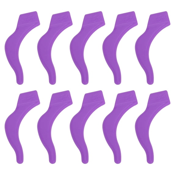 Unique Bargains 5 Pair Eyeglass Temple Tips Large Ear Hook Pattern Anti-slip Ear Hooks 1.50"x0.59"x0.10" Purple