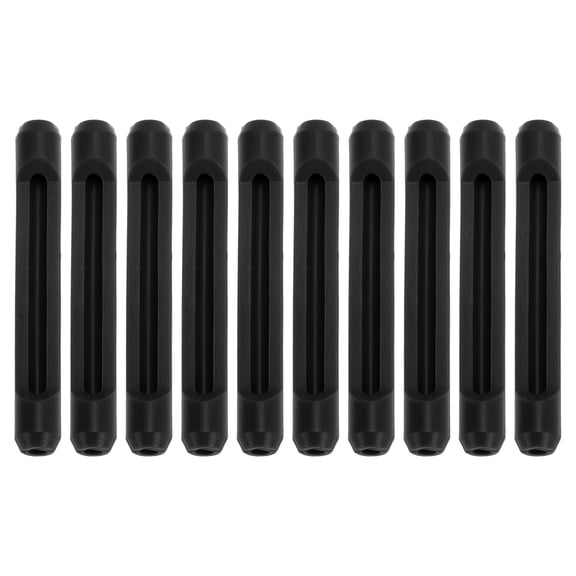 Unique Bargains 5 Pair Eyeglass Temple Tips One-side Opening Pattern Anti-slip Ear Hooks 2.20"x0.31" Black