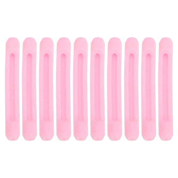 Unique Bargains 5 Pair Eyeglass Temple Tips One-side Opening Pattern Anti-slip Ear Hooks 2.20"x0.31" Pink