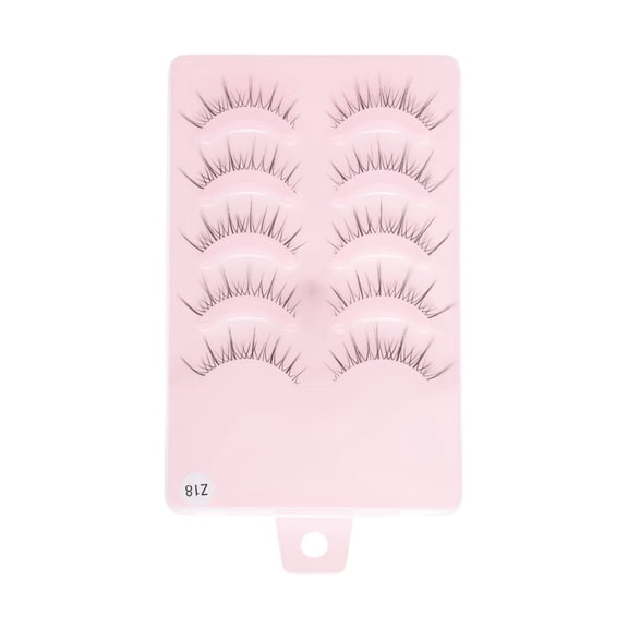 Unique Bargains 5 Pair Natural Soft False Eyelashes for Makeup Black Z18